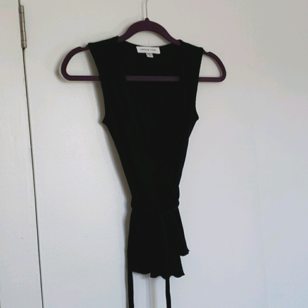 Amour Vert Ribbed Wrap Tank